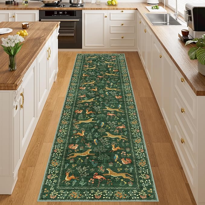DUKINO Runner Rug, 2x8 Boho Kitchen Rug