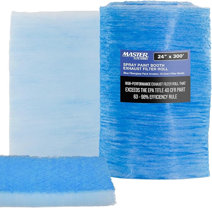 Master Airbrush Elite Paint Spray Booth Exhaust Filter Roll 24" x 300'