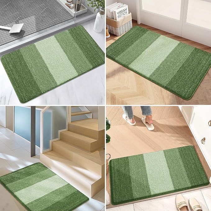 Kitinjoy Indoor Outdoor Door Mat, 48x30 Non-Slip Absorbent Dirt Trapper