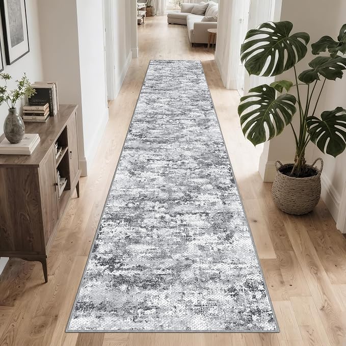 Runners for Hallways Ultra Non-Slip 2x10 Long Runner Rugs Washable Abstract