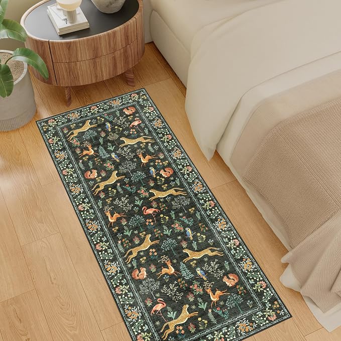 DUKINO 2x5 Rug for Hallway, Washable Kitchen Runner Rug