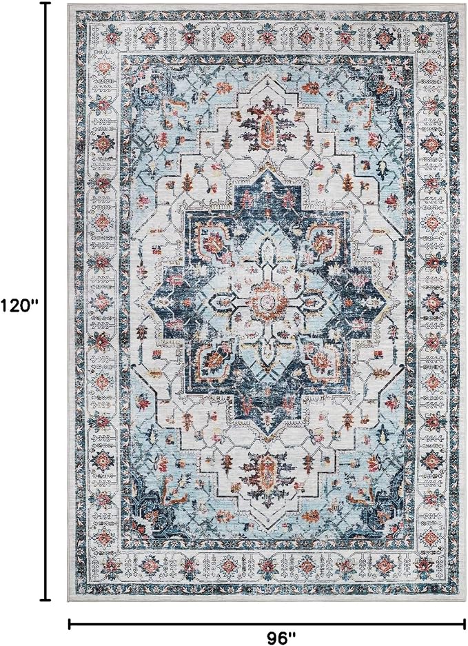 Madane Washable Rug 8x10 Area Rugs