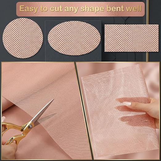 Therwen 18 Inch x 35 ft Copper Mesh Screen 99.9% Pure Copper 40 Mesh Roll Wire
