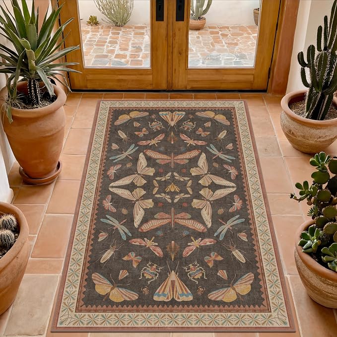 Boho Brown 3x5 Entryway Rugs Indoor