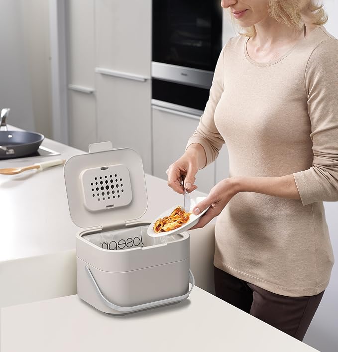 Joseph Joseph Stack Kitchen Food Intelligent Waste Compost Caddy Recycling Bin