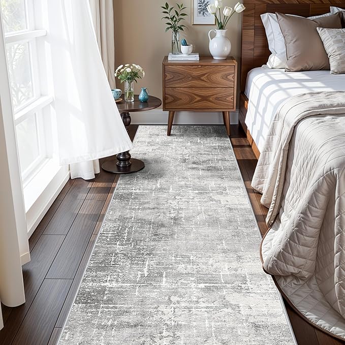 HY HAOYUNLAI Abstract 2x8 Runner: Washable Non-Slip 8ft Hallway Carpet