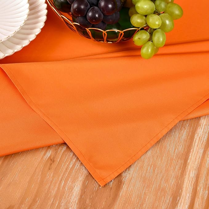 MEANMOY Orange Table Runner 72 Inches Long Waterproof Table Runners | Washable