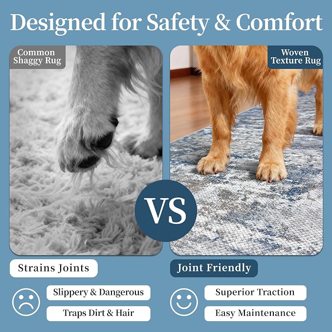 Washable Carpet Runners for Hallway 12ft-Non Slip Floor Runners for Dogs