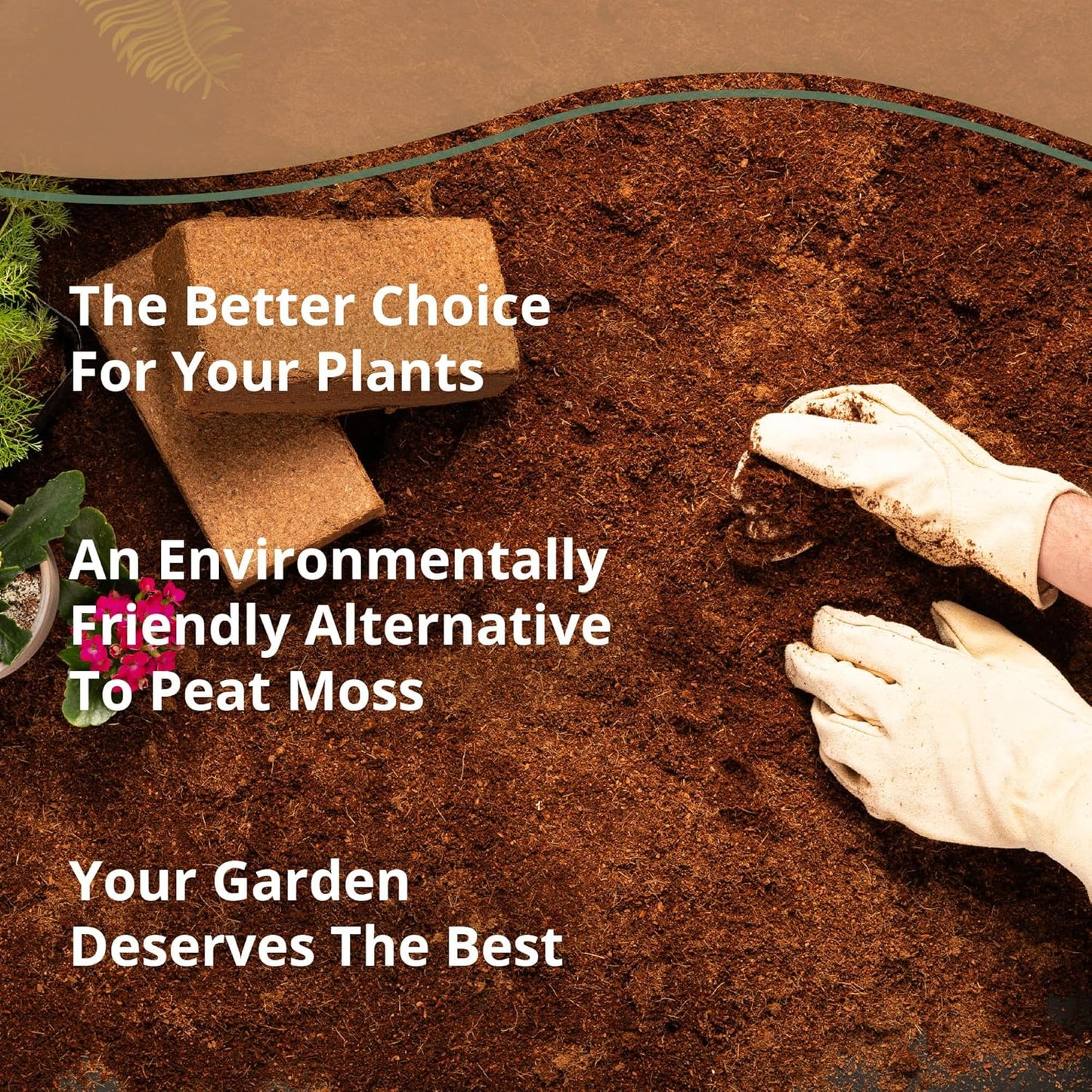 Coco Bliss Coco Coir Bricks (50-Pack, 650gm Bricks) - Organic Coco Coir for Plants - OMRI-Listed Coconut Coir for Plants - Coconut Coir Bricks - Coco Peat for Plants, Garden Soil, & Organic Mulch