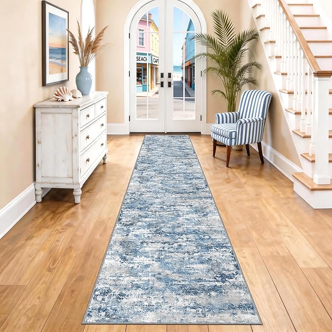 Washable Carpet Runners for Hallway 14ft-Non Slip Floor Runners for Dogs