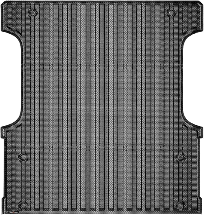TripleAliners Truck Bed Mat Compatible with 2022 2023 2024 2025 2026 Toyota Tundra Accessories CrewMax 5.5FT Vehicle Perfectly Flush All Weather Protection TPE Heavy Duty Pickup Car Bed Cargo Mat