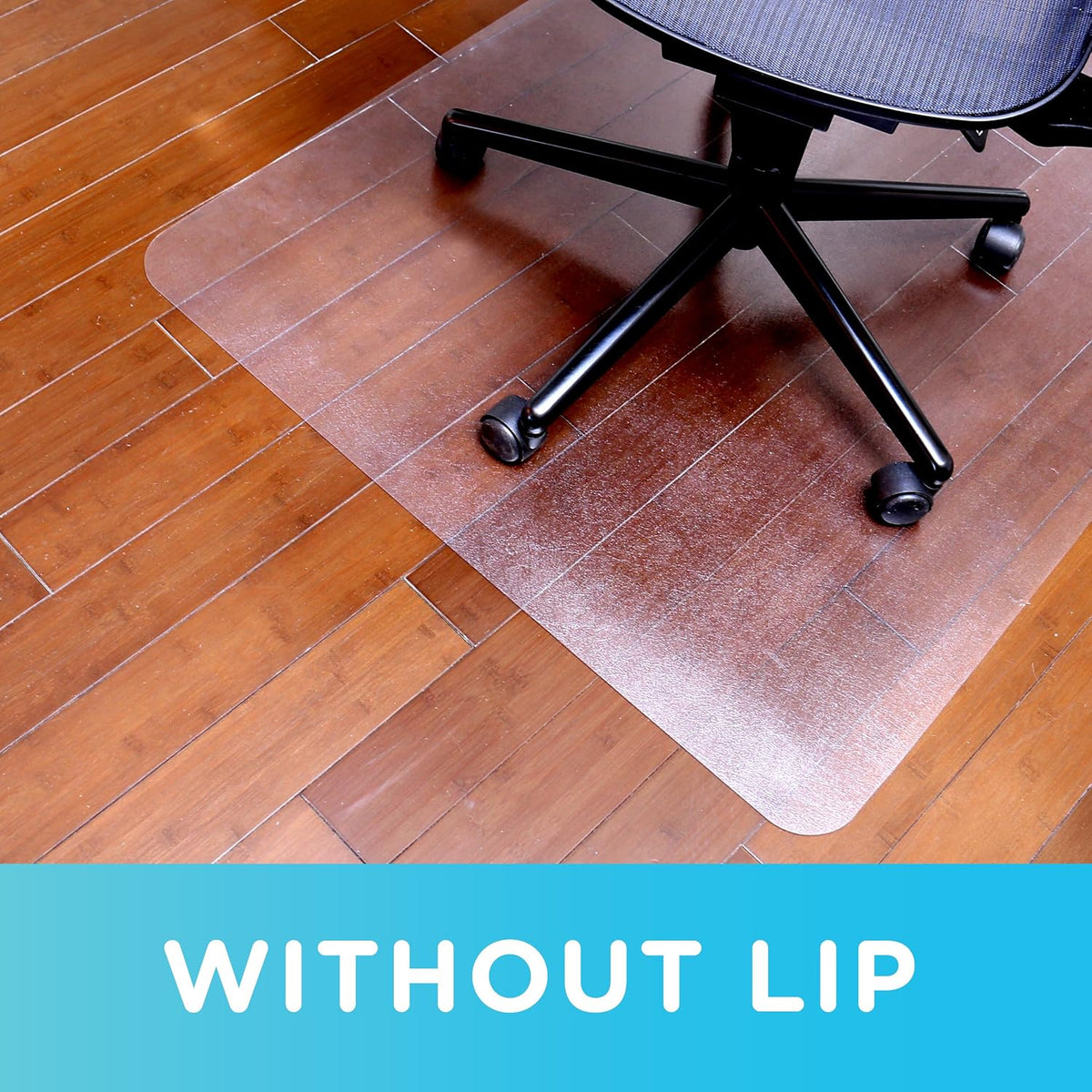 Dimex Clear Office Chair Mat for Hard Floors – 46" x 60" Rectangle Vinyl Floor Protector for Wood, Tile, Vinyl & Laminate