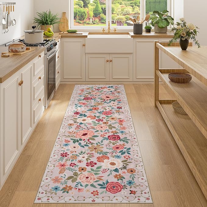 DUKINO Runner Rug, 2x7 Boho Kitchen Rug