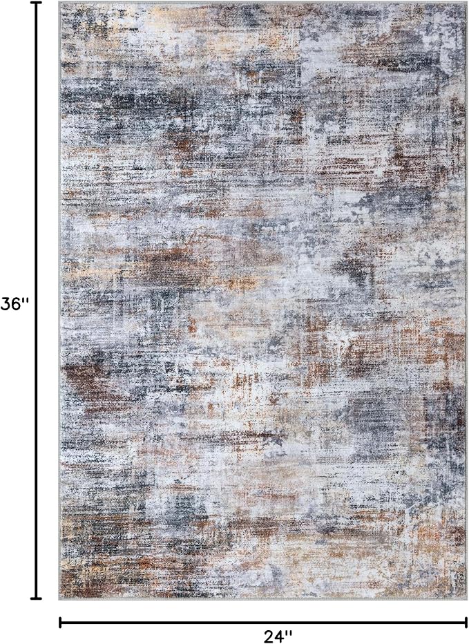 IOHOUZE Small Abstract Area Rug 2x3 Ft Entryway Rugs Washable Door Mat Indoor