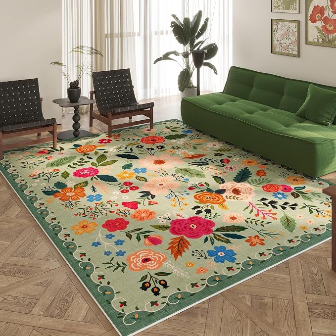 Rugcomf Area Rugs 8x10 Rug for Living Room Clearance Washable Boho Area Rug Non