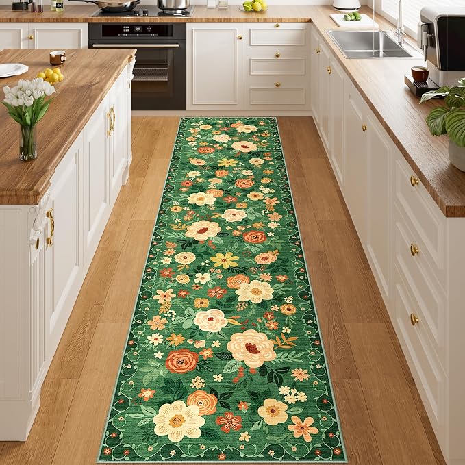 DUKINO 2x8 Runner Rug for Hallway, Washable Kitchen Runner Rug