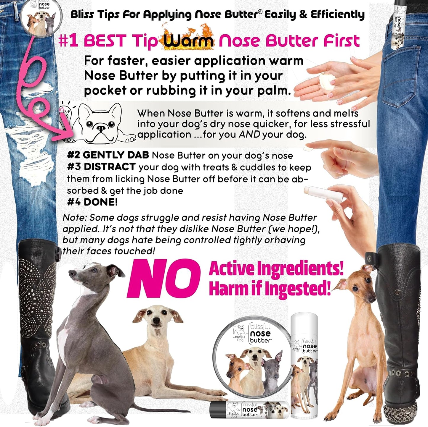 The Blissful Dog Italian Greyhound Unscented Nose Butter - Dog Nose Butter, 1 Ounce