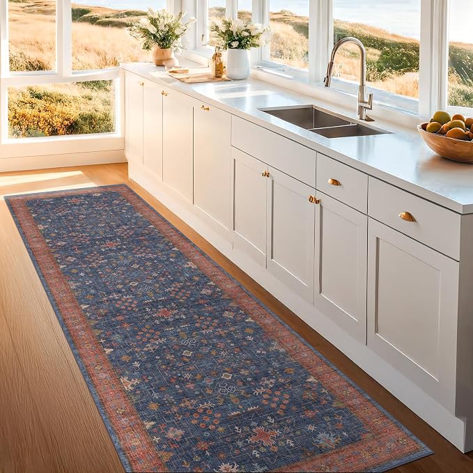 Washable 12 ft Long Runner for Hallway