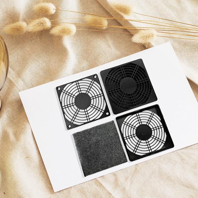 4Pcs 120mm Cooling Fan Filter, Plastic Dustproof Mesh Cover