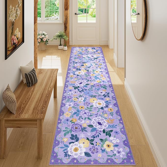DUKINO 2x8 Runner Rug for Hallway, Washable Kitchen Runner Rug