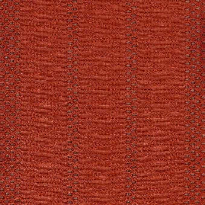 Macrame Style Boho Table Runner, 12x90 Inch Dark Orange | Woven Boho Table