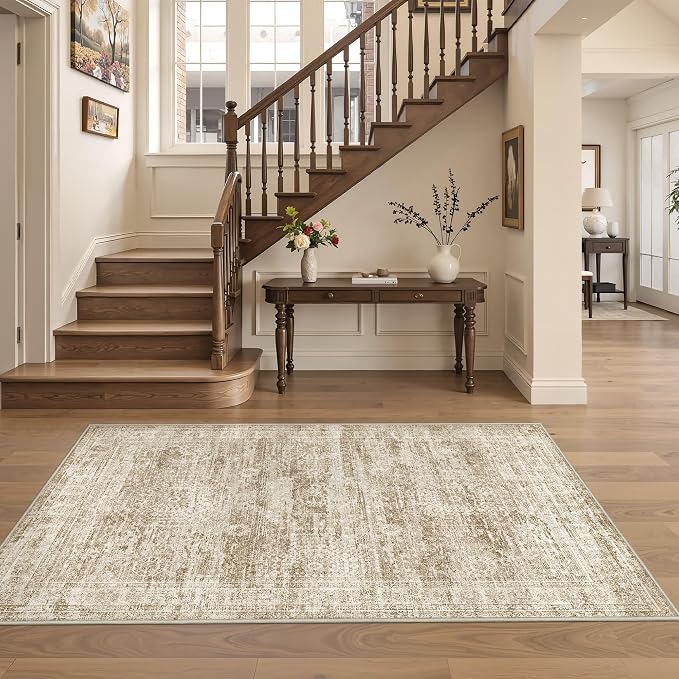 3x5 Washable Area Rug for Entryway, Soft Kitchen Rugs Non Slip for Dining Room