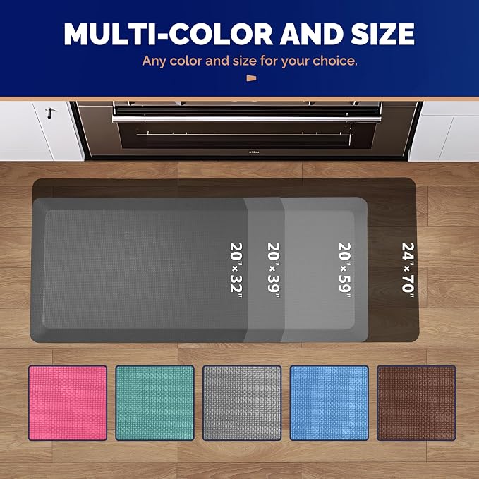 FEATOL Anti Fatigue Mat for Standing, 9/10 Extra Thick Ergonomic Standing Desk
