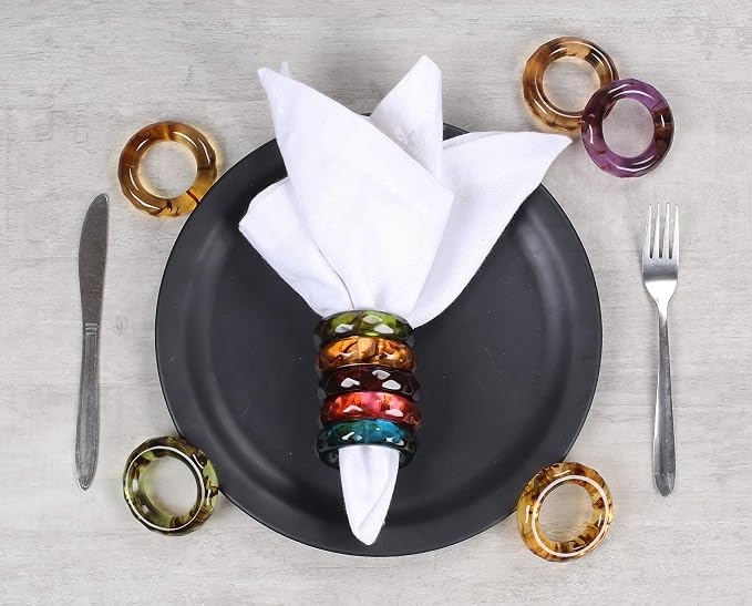 Resin Napkin Rings, Spring Color Epoxy Holders | Epoxy resin, glossy finish