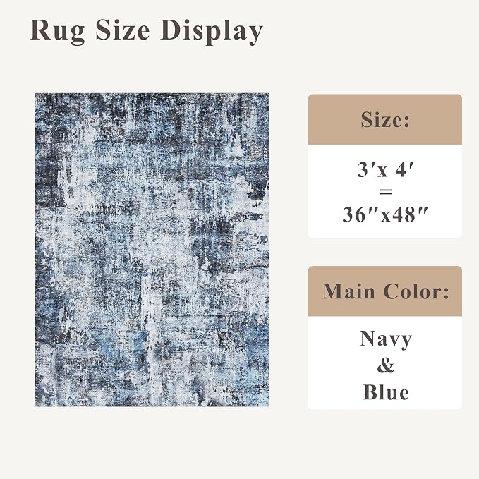 3x4 Washable Entryway Area Rug