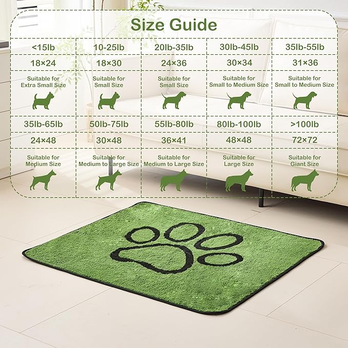 Qeils Reusable Dog Pee Pads, 2 Pack Super Absorbent & Leakproof Washable Puppy Pads with Soft Green Top Layer, for Potty Training, Crates, Couch, Car Seats & Pet Beds, 24"x 36"