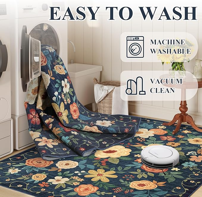 DUKINO Runner Rug, 2x10 Kitchen Hallway Carpet, Washable