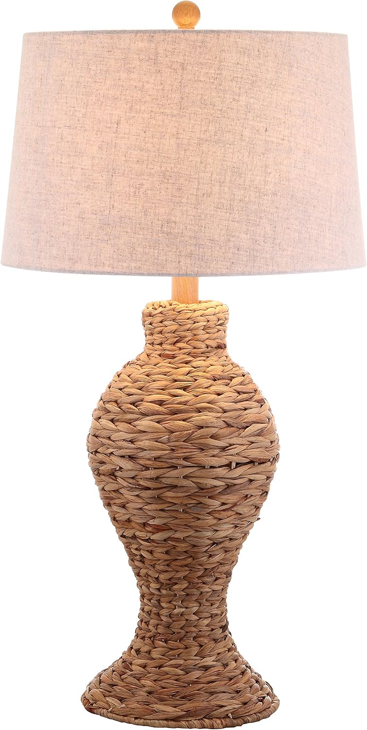 JONATHAN Y Elicia Farmhouse 31" Water Hyacinth Table Lamp, Natural