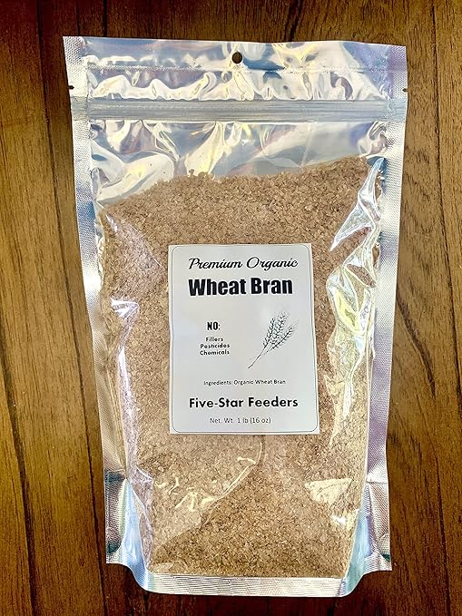 Wheat Bran Bedding & Gutload for Mealworms, Superworms, and Feeder Insects – 24 lb (384 oz) by Five-Star Feeders
