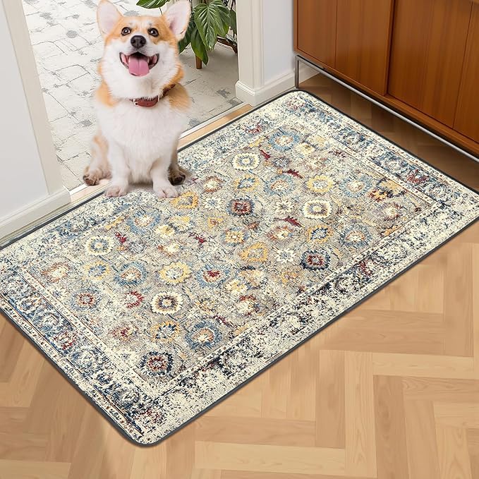 Washable Pee Pads for Dogs 2 Pack, 36" x 24" Reusable Puppy Pads Waterproof, Super Absorbent Dog Rugs, Leakproof, Dog Crate Pad, Playpen Mat, Whelping Pads, Vintage