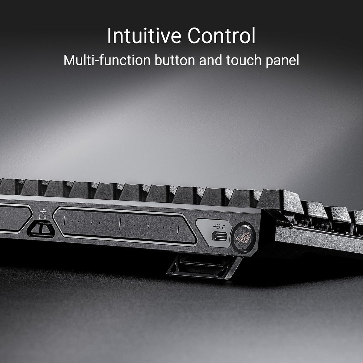 ASUS ROG Falchion Ace HFX Hall Effect Gaming Keyboard – 65% TKL, Dual USB-C, Magnetic Switches, Rapid Trigger, Speed Tap, 8000 Hz Polling, Touch Panel, Portable, Protective Cover, PBT Keycaps - Black