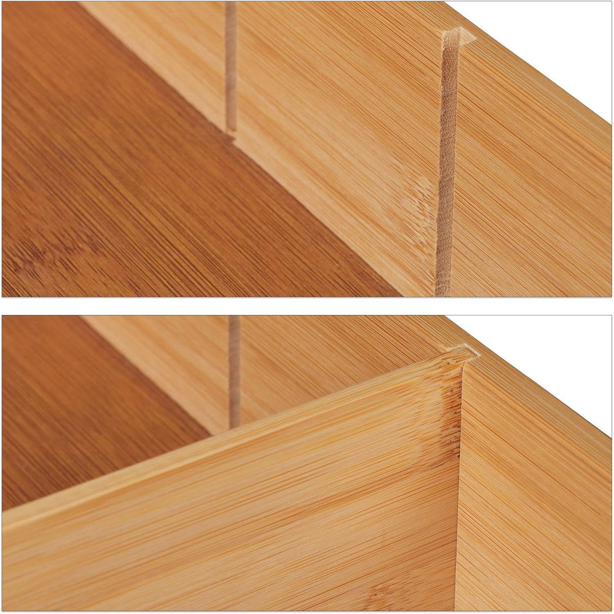 Relaxdays Desk Organiser, 3, Office Utensils, Bamboo Shelf, Drawer Box, HBT 26 x 30 x 31 cm, Natural, 1 Item