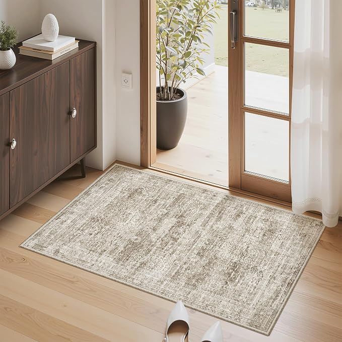 Soalmost 2x3 Washable Rugs for Kitchen, Powder Room Small Area Rug Non-Slip