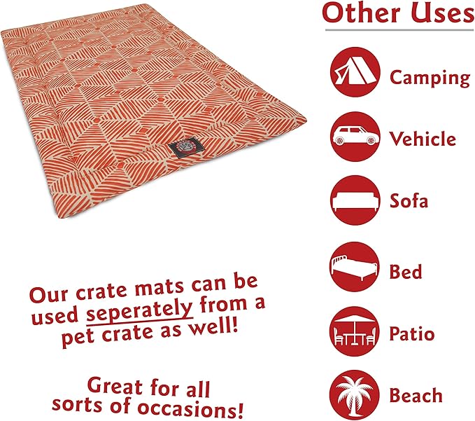 24" Charlie Salmon Orange Crate Dog Bed Mat By Majestic Pet Products