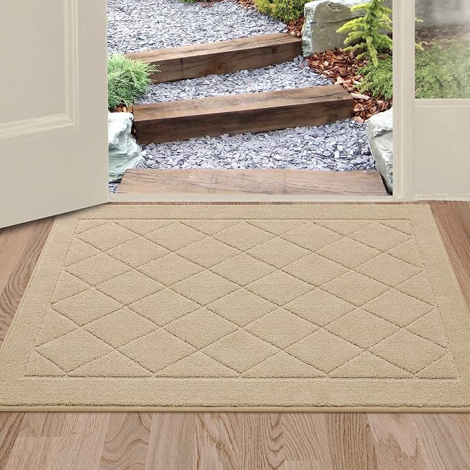 BEQHAUSE Dirt Trapper Door Mat 24" x 36", Doormat Non-Slip Entryway Rugs
