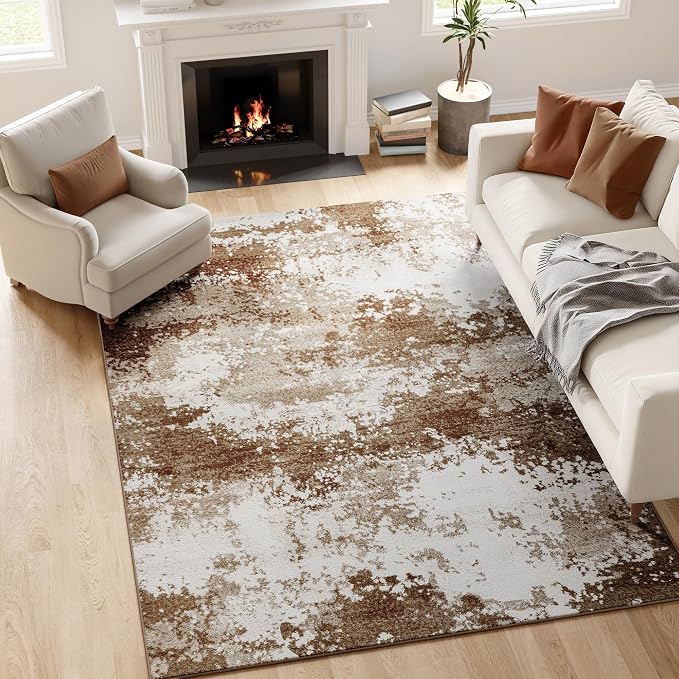 Brown Washable Rug 6x9 Area Rugs