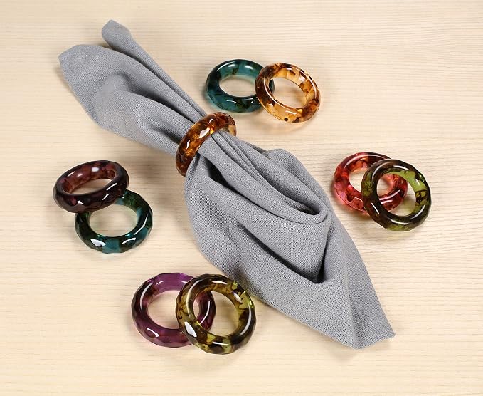 Resin Napkin Rings, Spring Color Epoxy Holders | Epoxy resin, glossy finish