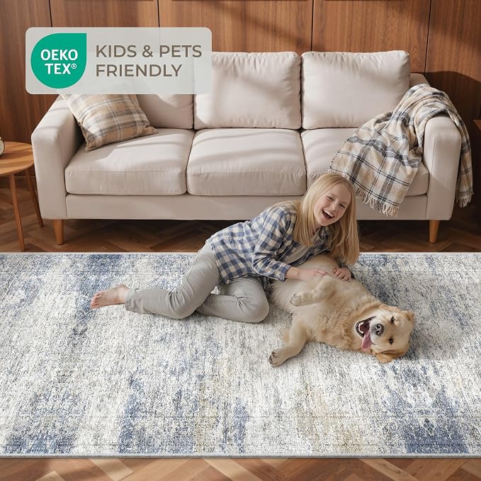 3x6 Runner Rug Non Slip, Thin Entryway Washable Rug