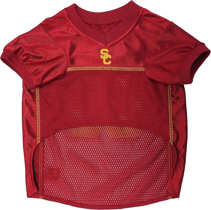 Pets First NCAA College USC Trojans Mesh Jersey for DOGS & CATS, XX-Large. Licensed Dog Jersey with your Favorite Football/Basketball College Team