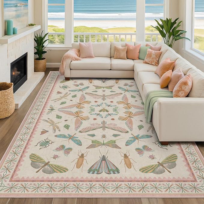 Hazo Haus Cute Rugs for Bedroom Girls