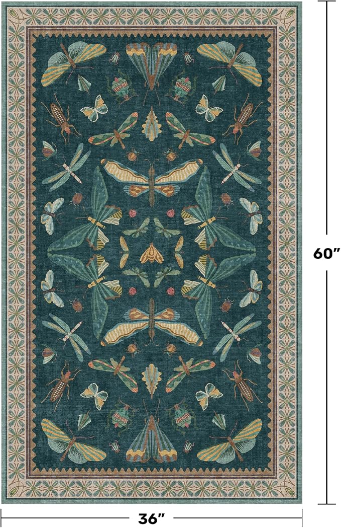 Teal 3x5 Entryway Rug