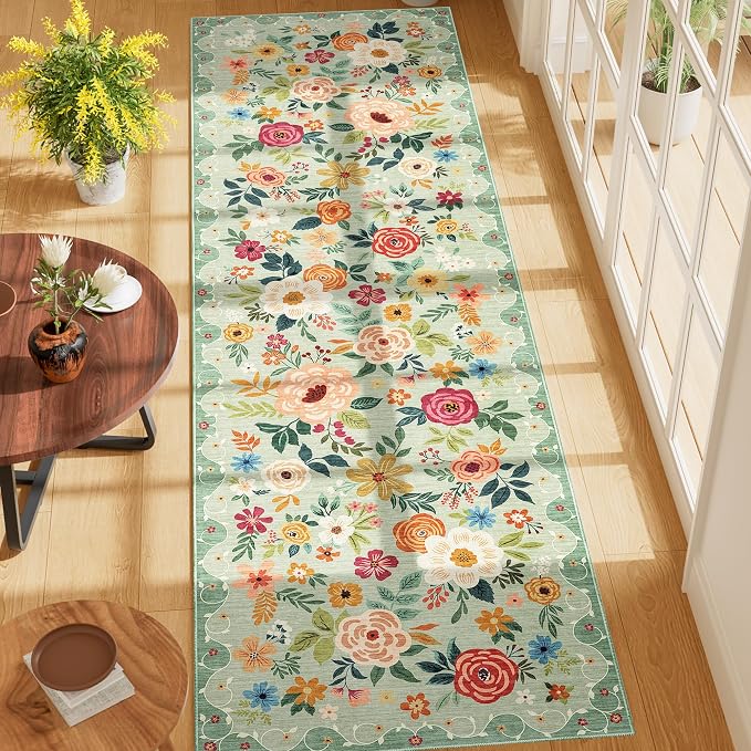 DUKINO Runner Rug, 2x7 Boho Kitchen Rug