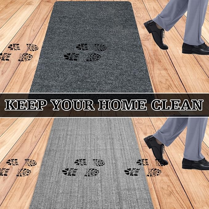 Doormats, Thin Indoor Door Mat 36''x 24'', Low Profile Non Slip Outdoor Doormats