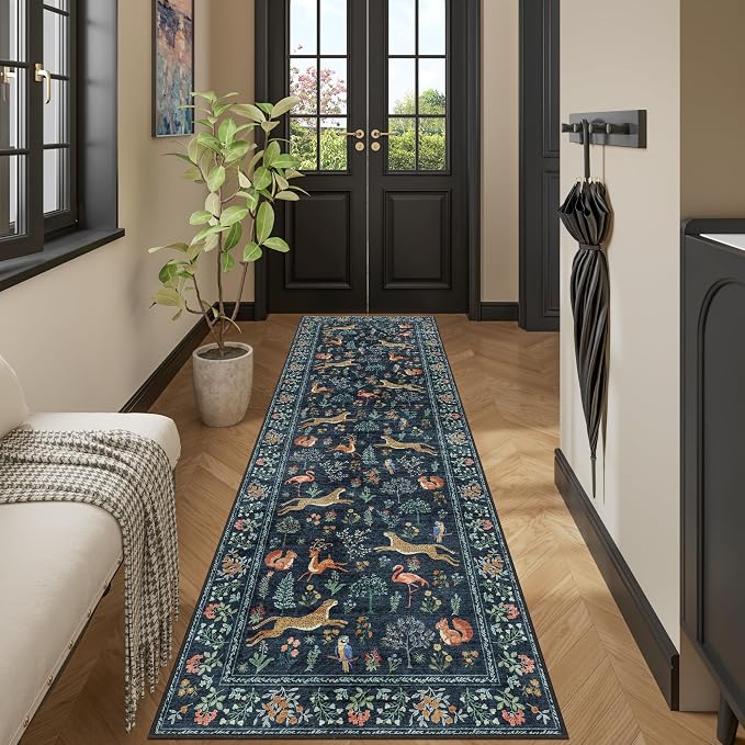 DUKINO 2x6 Rug for Hallway, Washable Kitchen Runner Rug