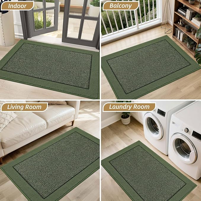 BEQHAUSE Indoor Door Mat 20" x 32", Dirt Trapper Door Mats Non-Slip Entryway