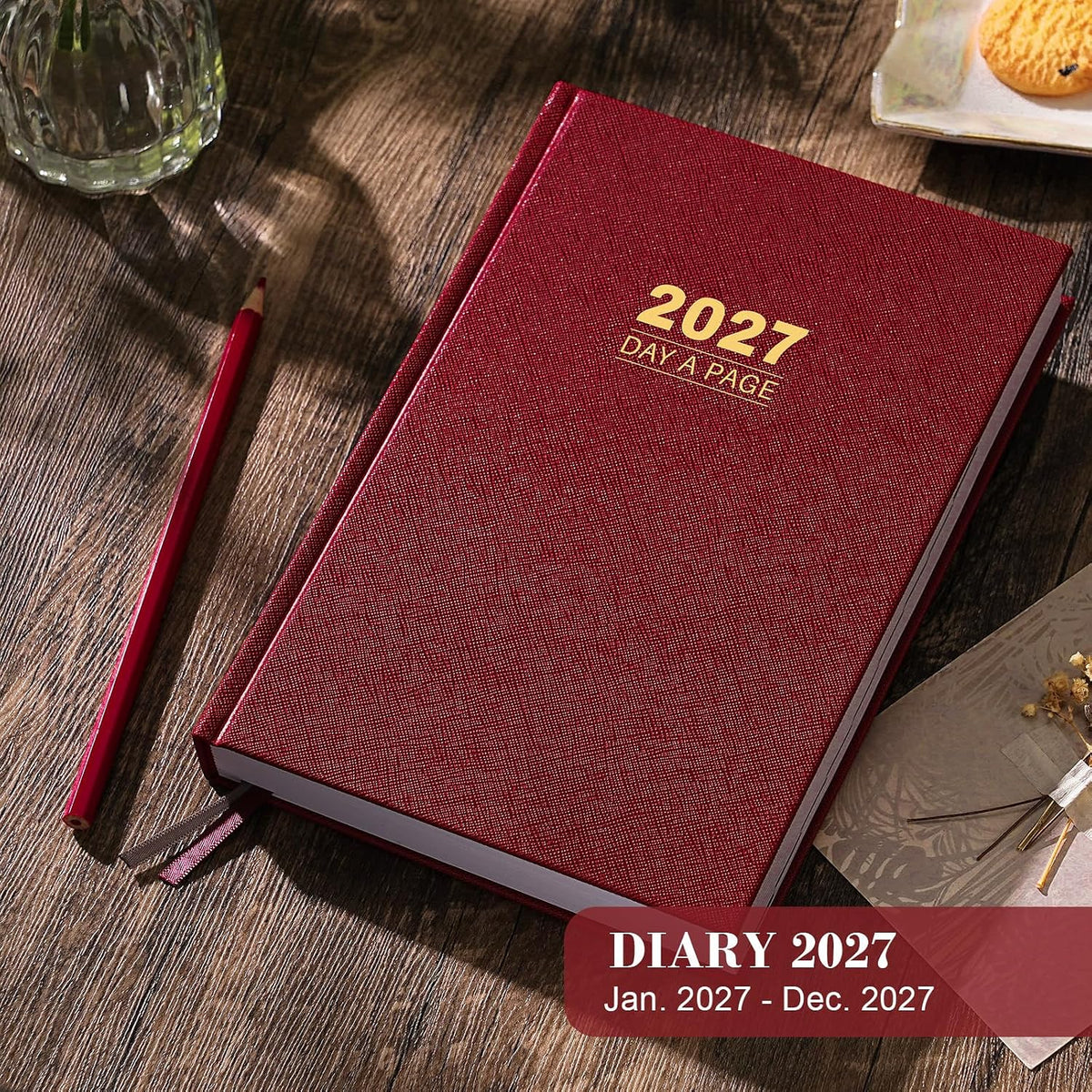 2027 Diary - Diary Full Page Per Day, Daily Planner 2027